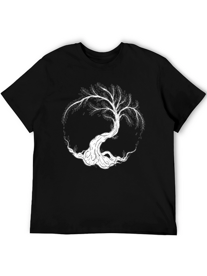 Yggdrasil Tree of Life Graphic T-Shirt - Black