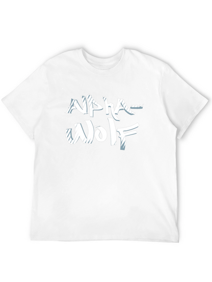 Alpha Wolf Graphic Tee - Black Crew Neck T-Shirt