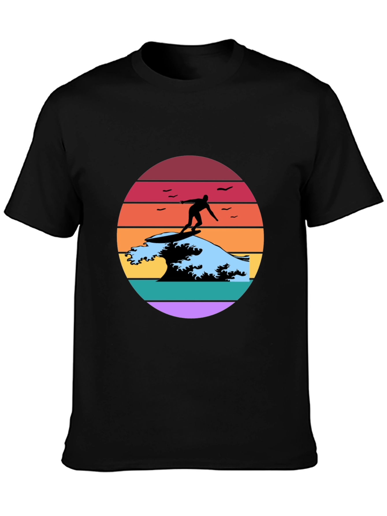 Retro Surfer Wave Graphic Tee