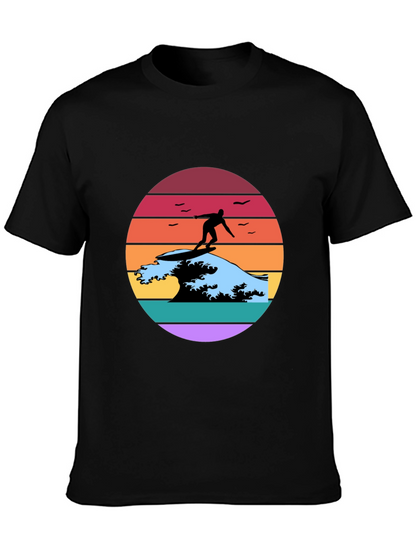 Retro Surfer Wave Graphic Tee