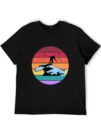 Retro Surfer Wave Graphic Tee