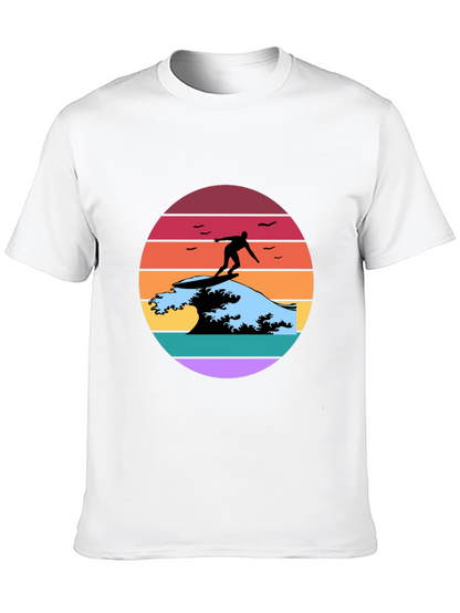 Retro Surfer Wave Graphic Tee