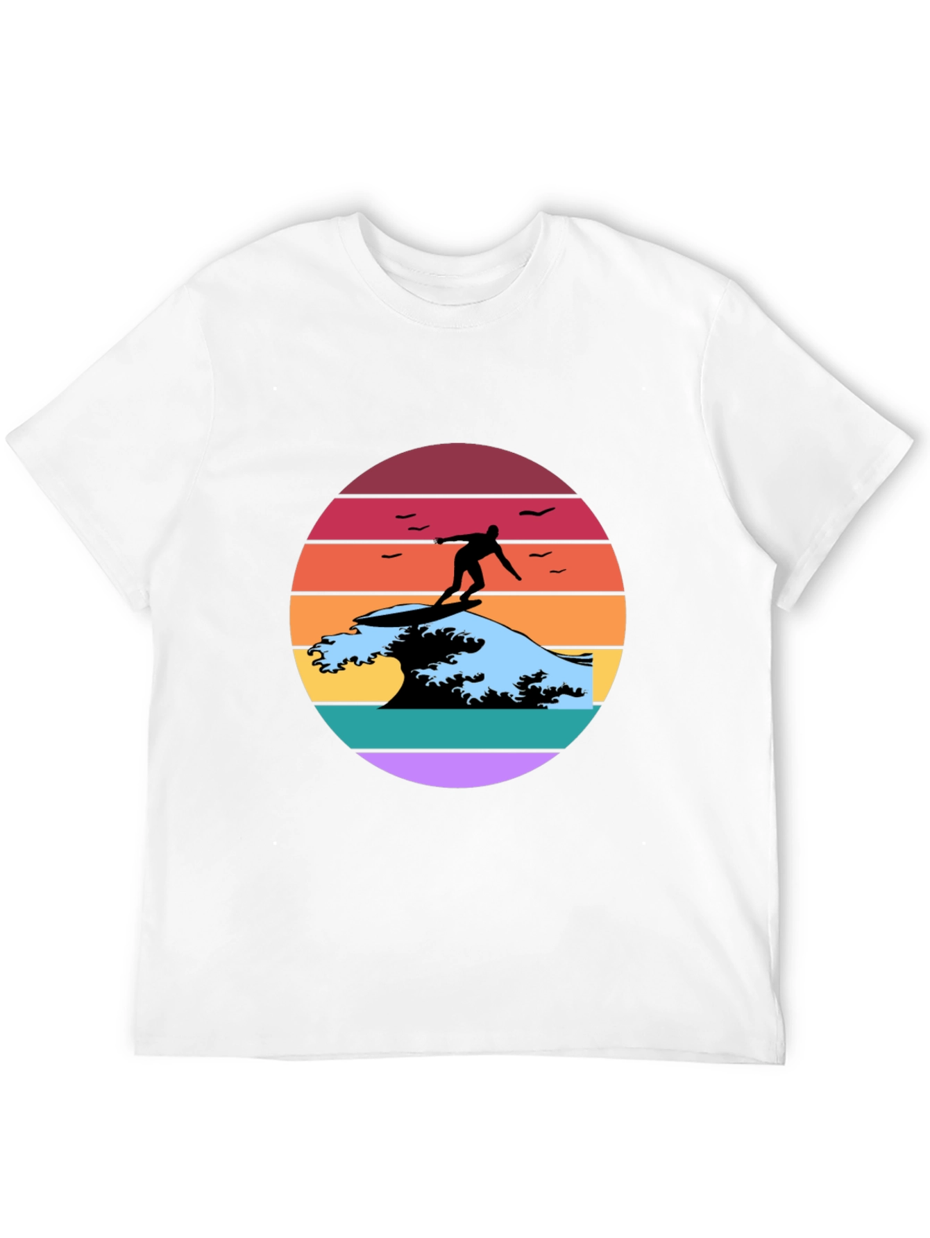 Retro Surfer Wave Graphic Tee