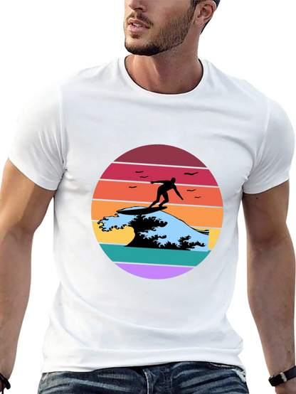 Retro Surfer Wave Graphic Tee