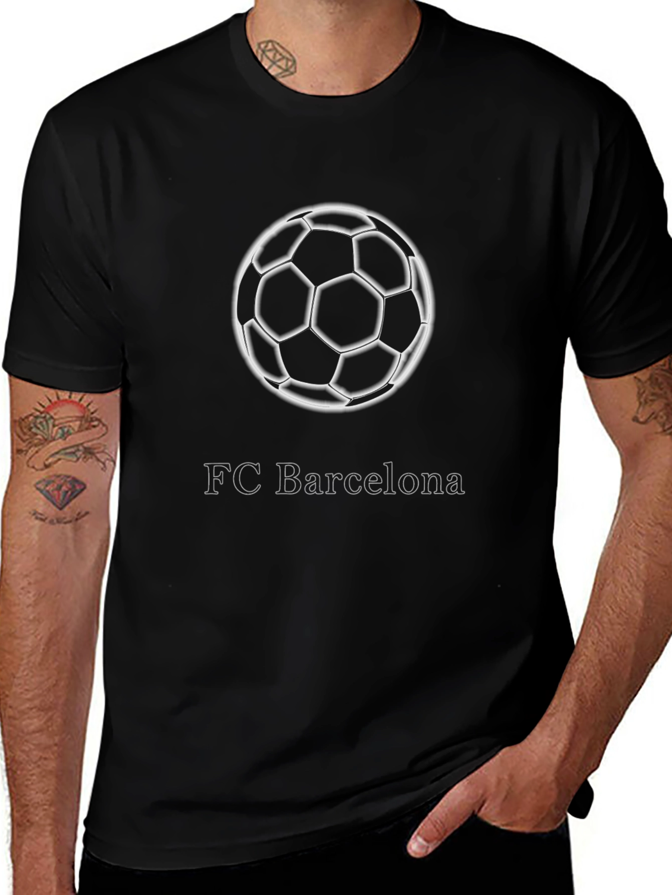 FC Barcelona Soccer Ball Graphic T-Shirt
