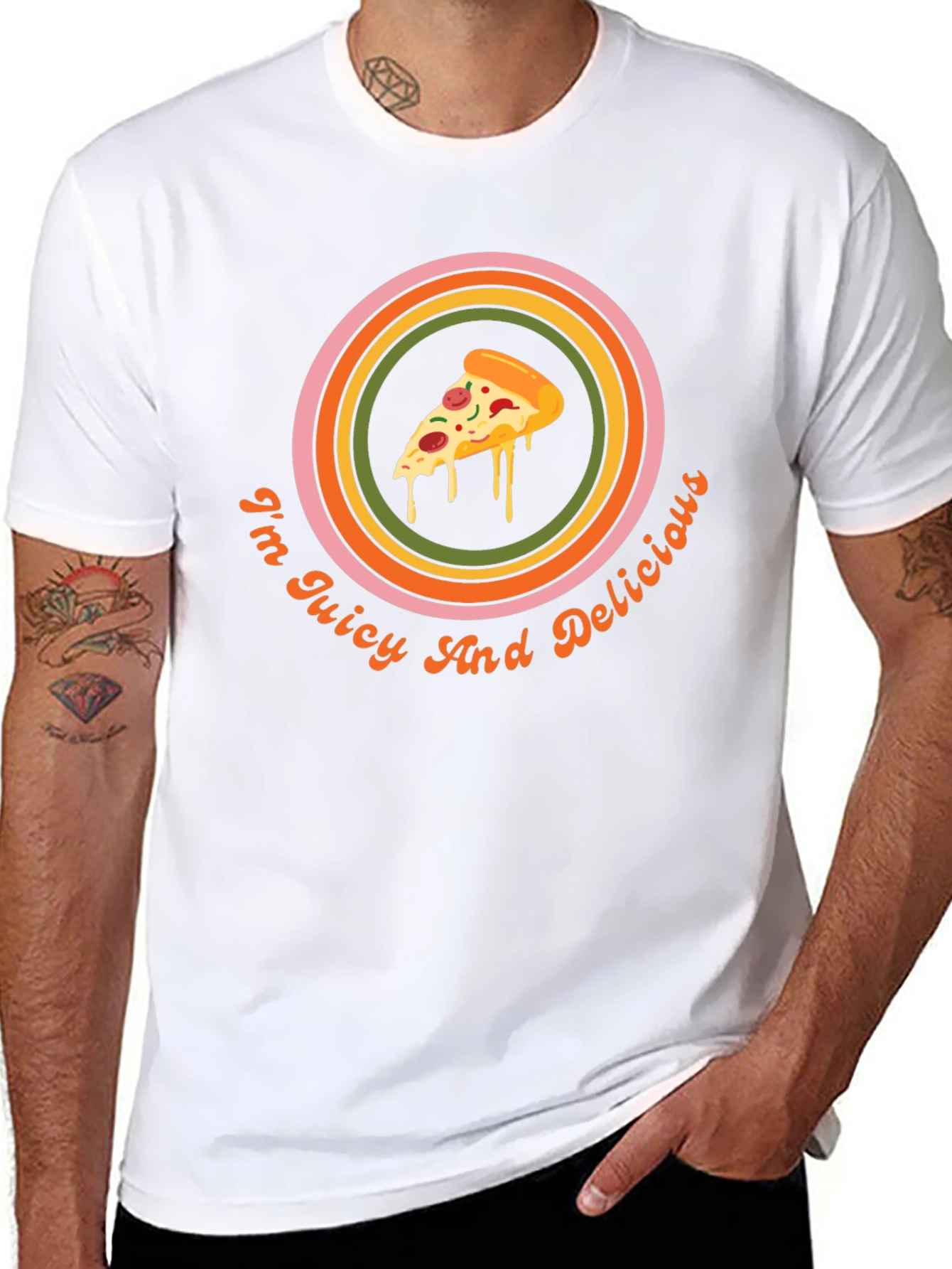 Juicy & Delicious Pizza Graphic Tee - Unisex