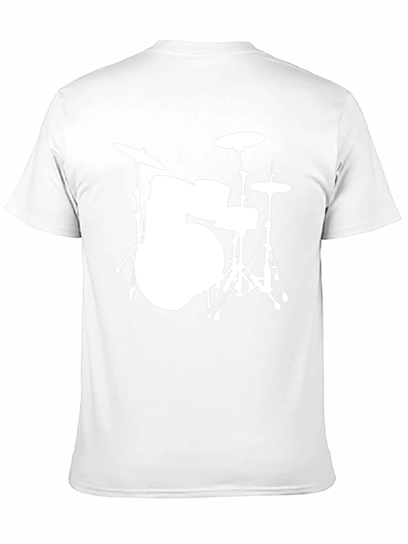 Drum Set Graphic Tee - Black Cotton Shirt
