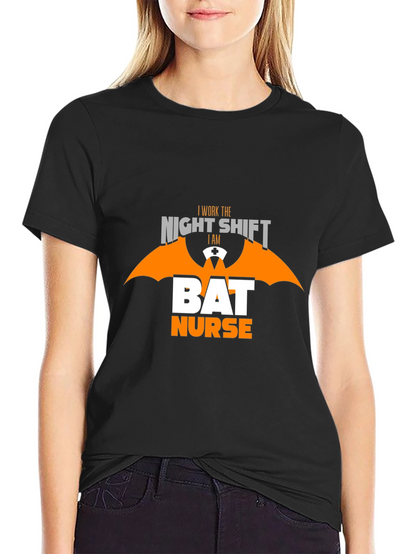 Night Shift Bat Nurse T-Shirt - Halloween Apparel