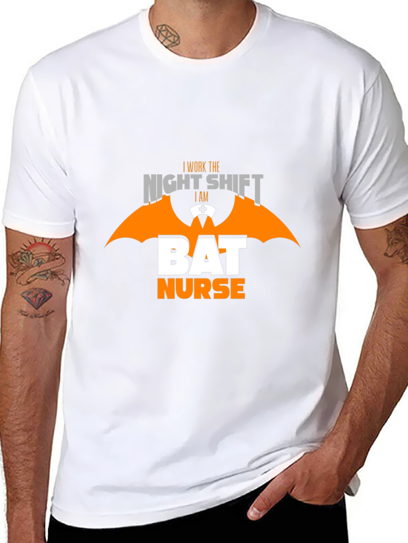 Night Shift Bat Nurse T-Shirt - Halloween Apparel