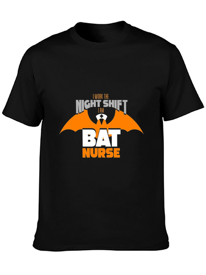 Night Shift Bat Nurse T-Shirt - Halloween Apparel