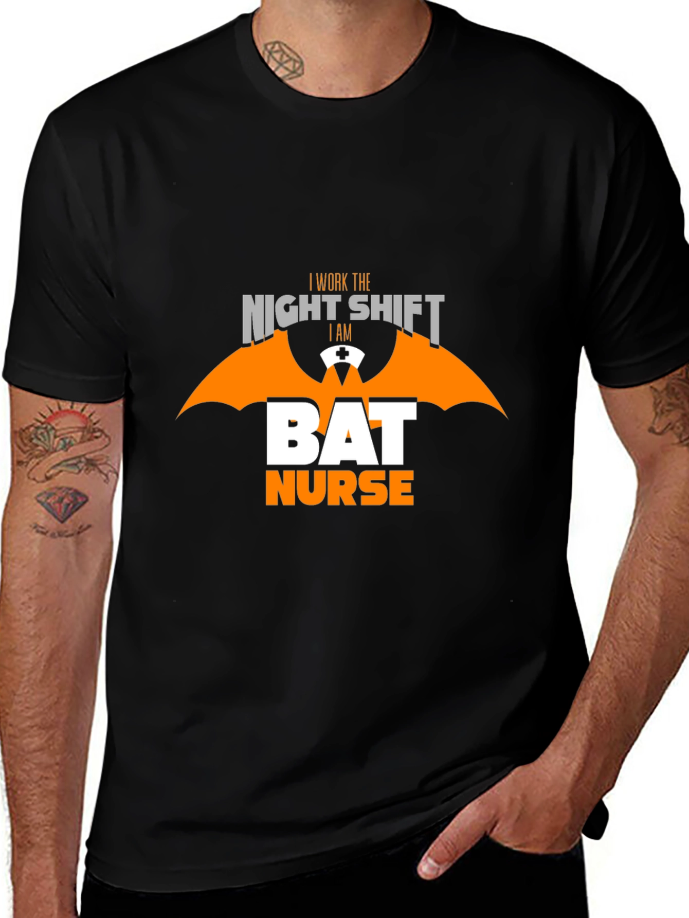 Night Shift Bat Nurse T-Shirt - Halloween Apparel
