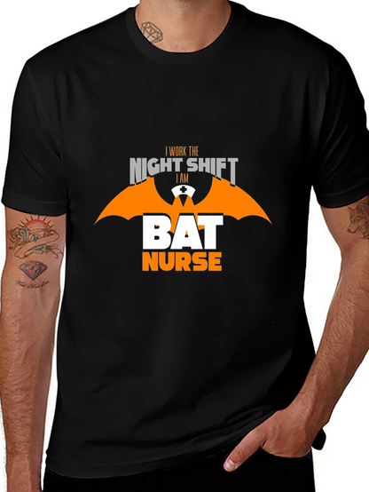 Night Shift Bat Nurse T-Shirt - Halloween Apparel