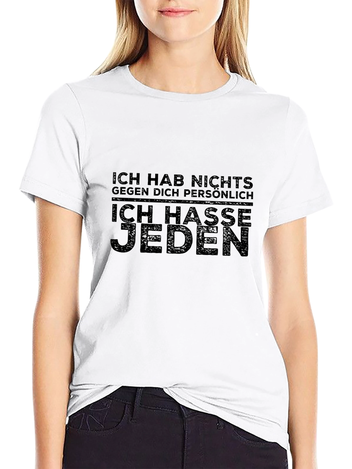 Ich Hasse Jeden Slogan T-Shirt