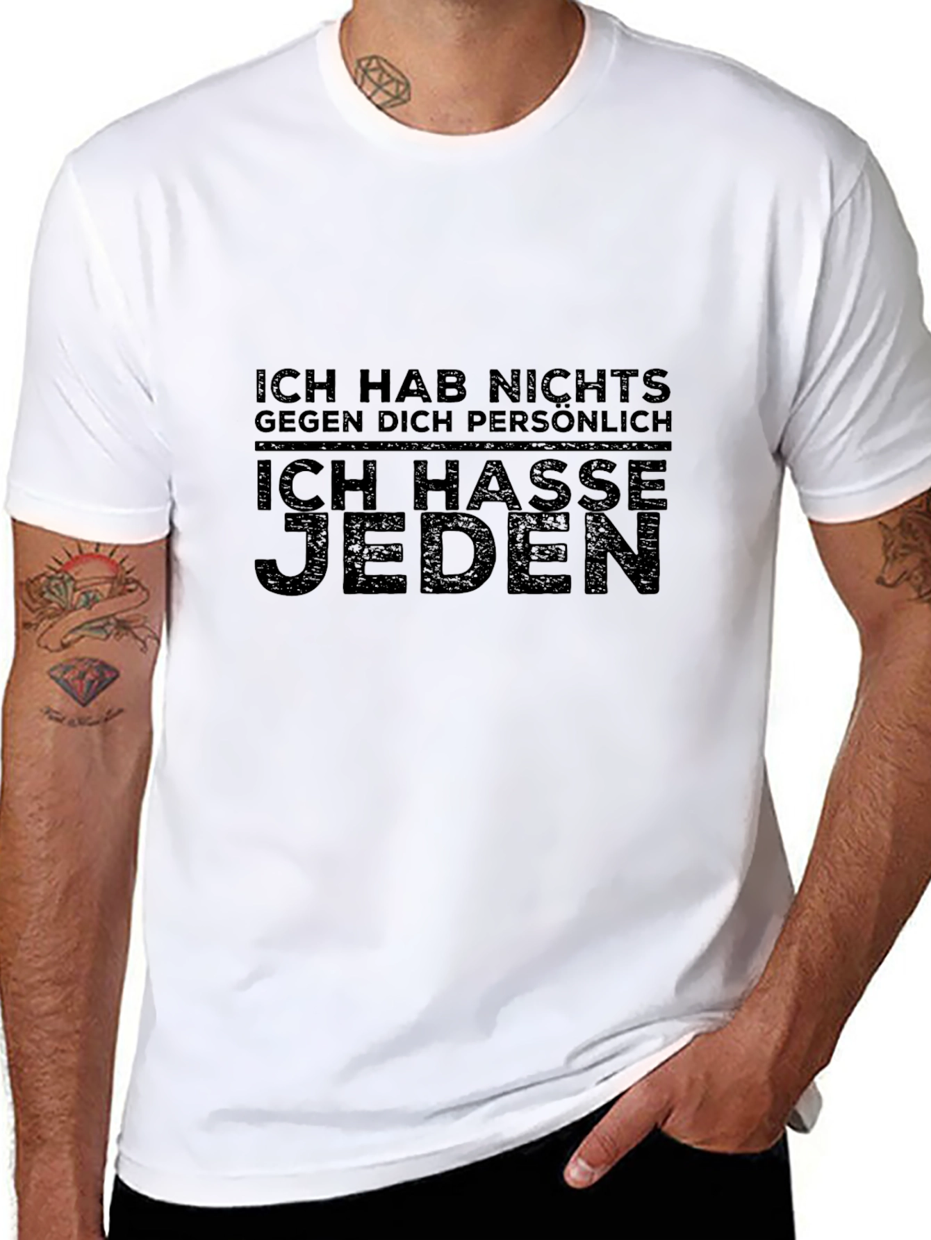 Ich Hasse Jeden Slogan T-Shirt