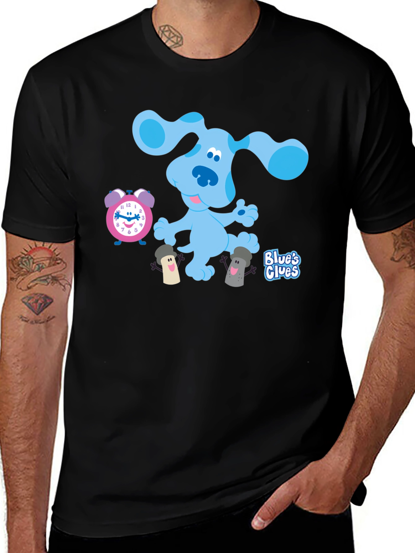 Blues Clues T-Shirt - Cartoon Dog Graphic Tee