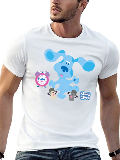 Blues Clues T-Shirt - Cartoon Dog Graphic Tee