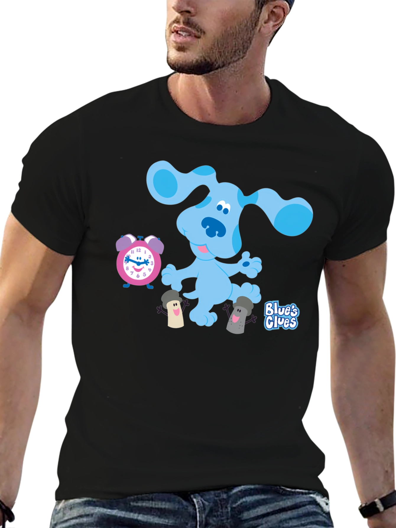 Blues Clues T-Shirt - Cartoon Dog Graphic Tee