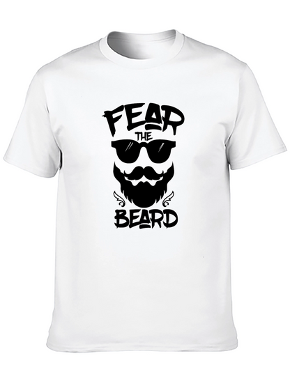 Fear The Beard Mens Black Graphic Tee