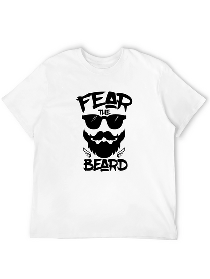 Fear The Beard Mens Black Graphic Tee