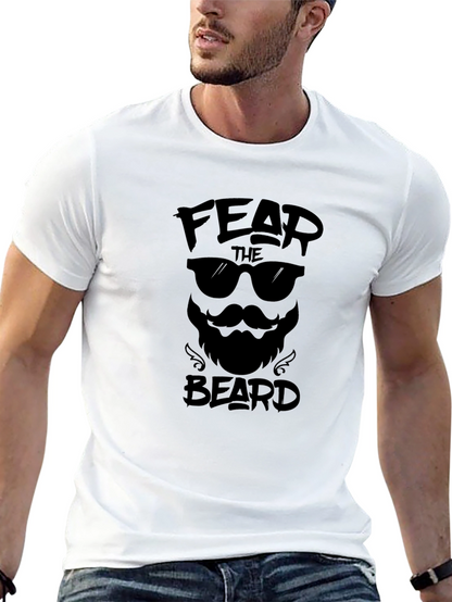 Fear The Beard Mens Black Graphic Tee