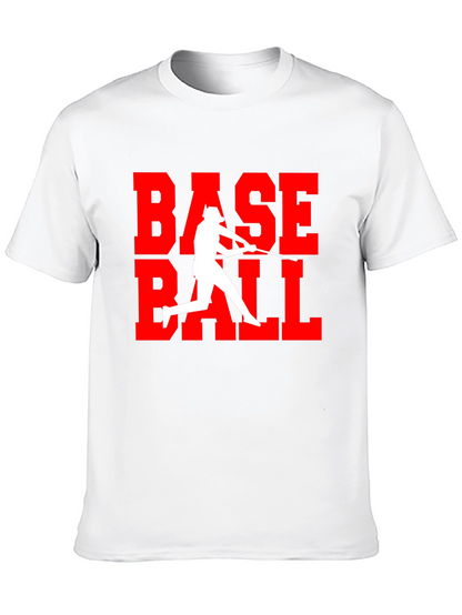 Baseball Graphic Tee - Black Cotton T-Shirt