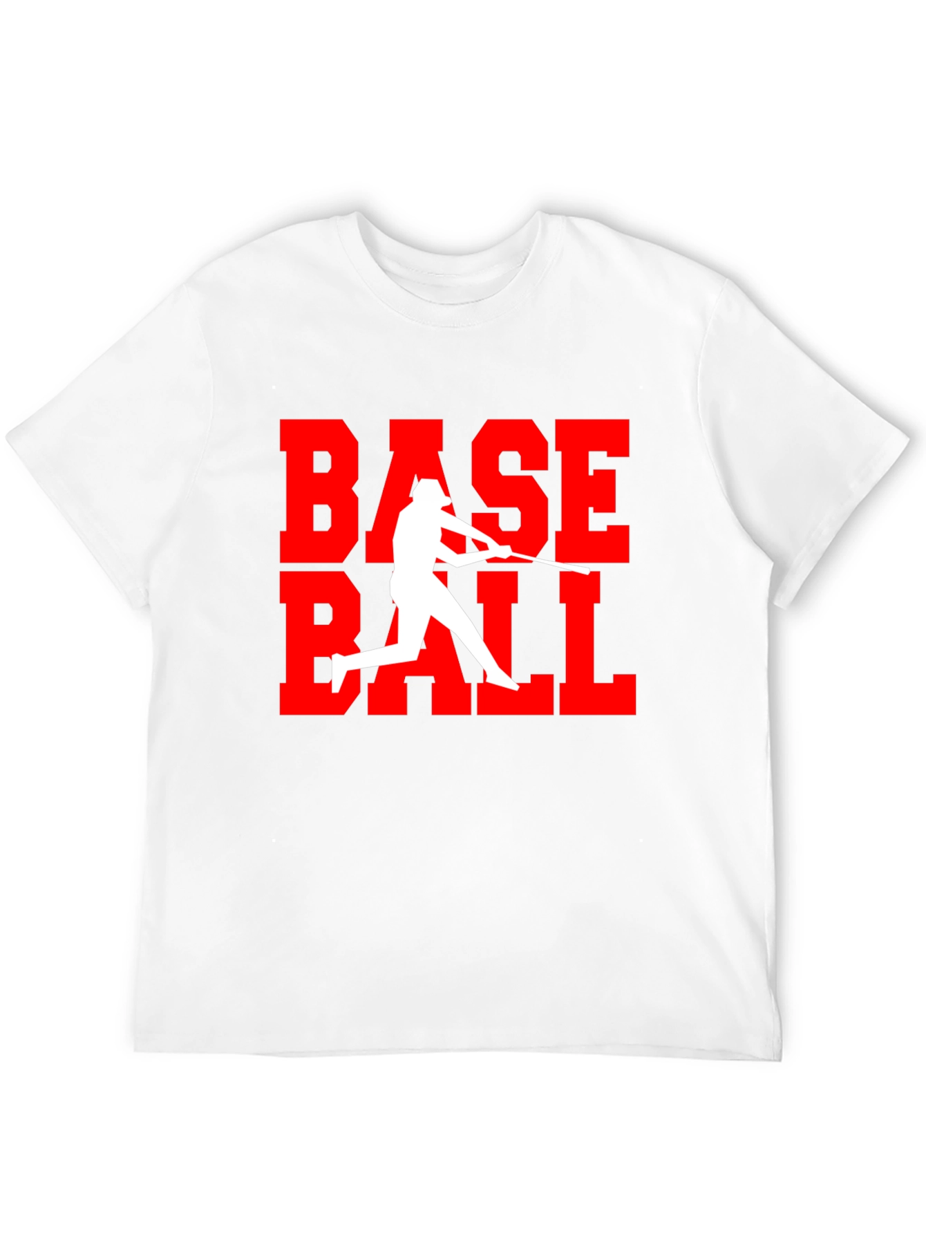 Baseball Graphic Tee - Black Cotton T-Shirt