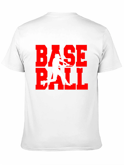 Baseball Graphic Tee - Black Cotton T-Shirt