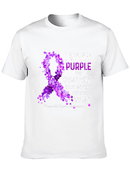 Pancreatic Cancer Awareness Purple Ribbon T-Shirt