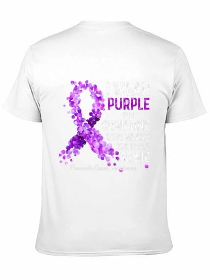 Pancreatic Cancer Awareness Purple Ribbon T-Shirt