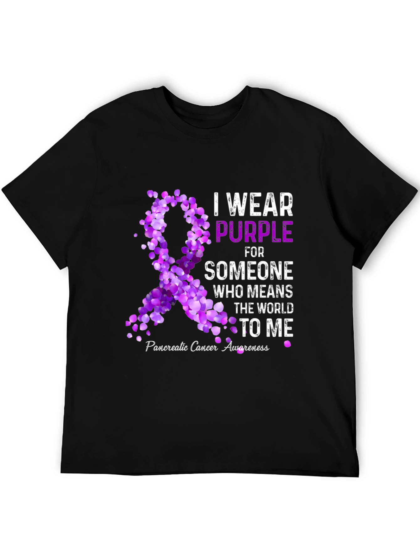 Pancreatic Cancer Awareness Purple Ribbon T-Shirt