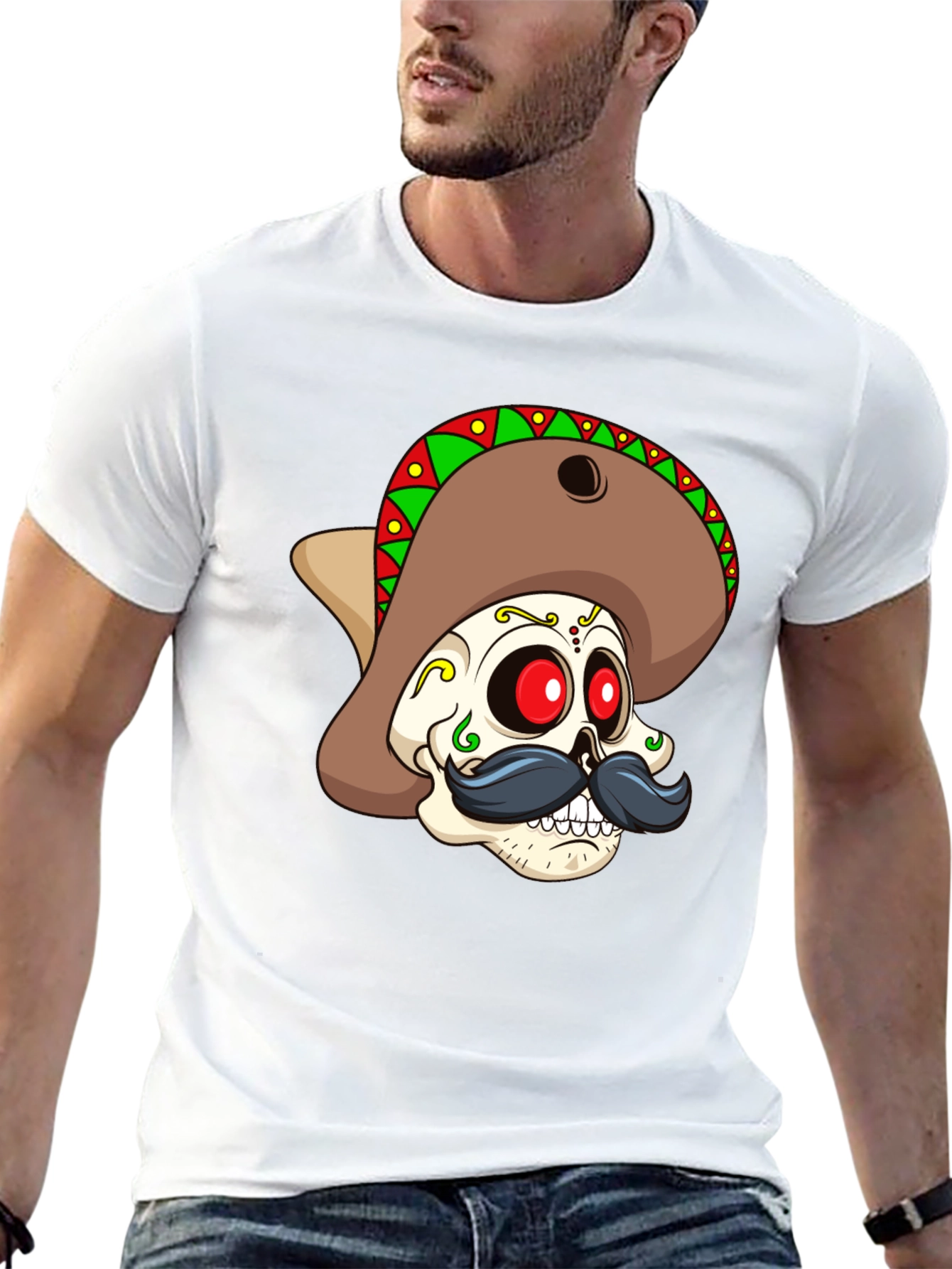 Dia de los Muertos Skull Graphic Tee