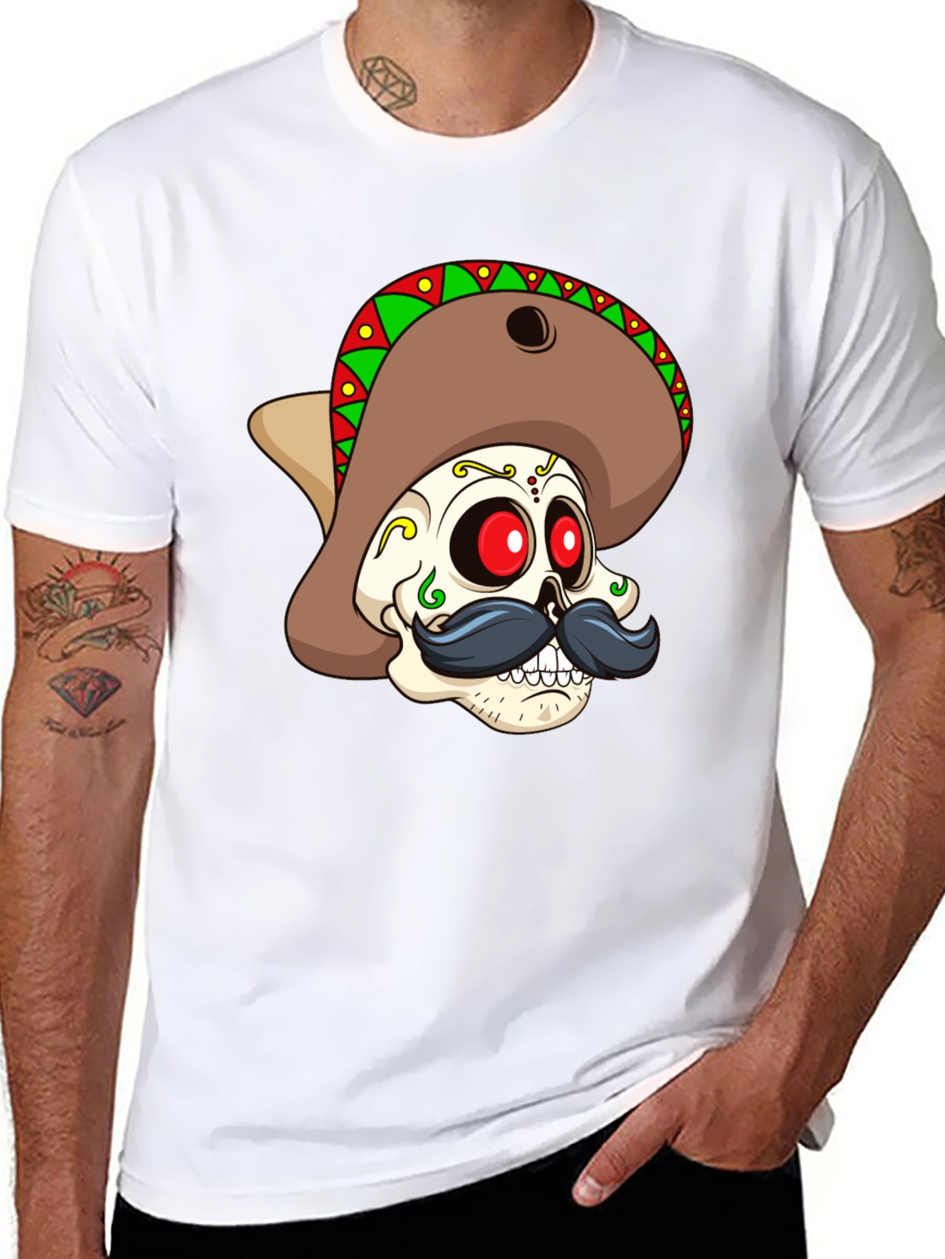 Dia de los Muertos Skull Graphic Tee
