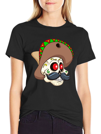 Dia de los Muertos Skull Graphic Tee