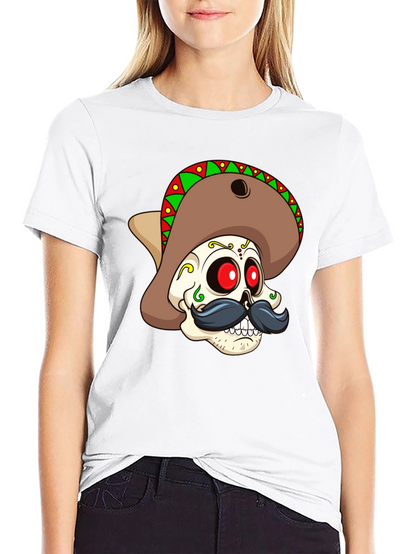 Dia de los Muertos Skull Graphic Tee