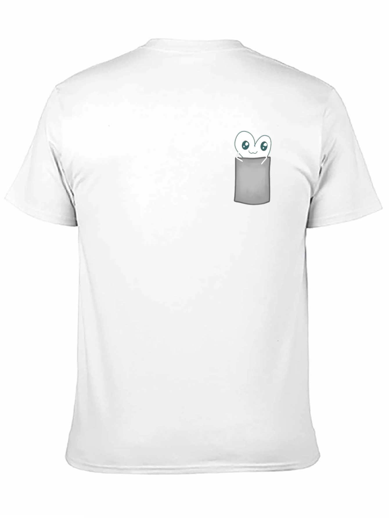 Cute Monster in Pocket Graphic T-Shirt - Black