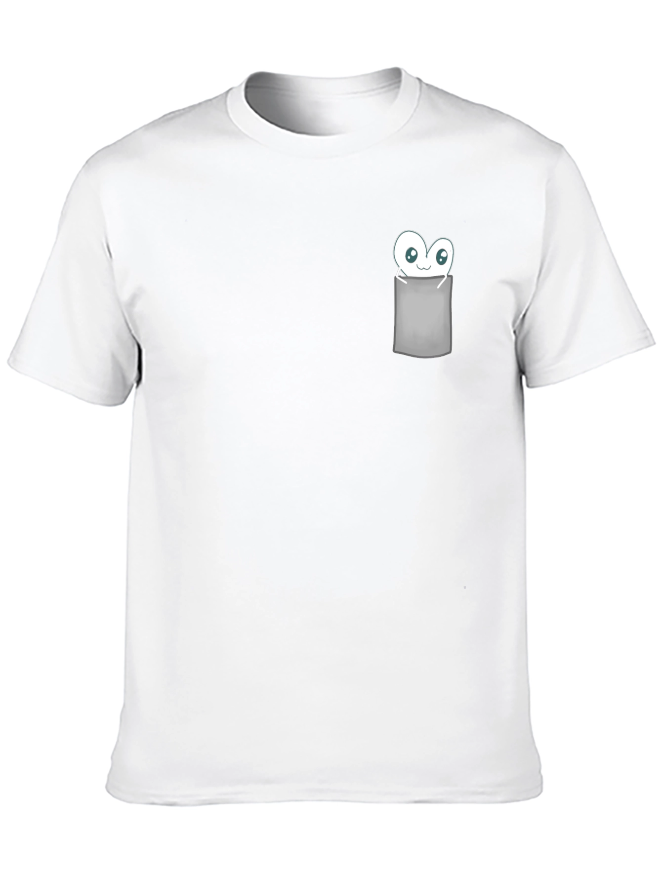 Cute Monster in Pocket Graphic T-Shirt - Black