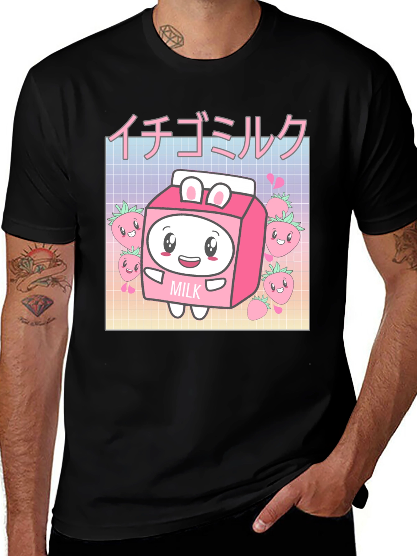 Strawberry Milk T-Shirt Kawaii Anime Tee