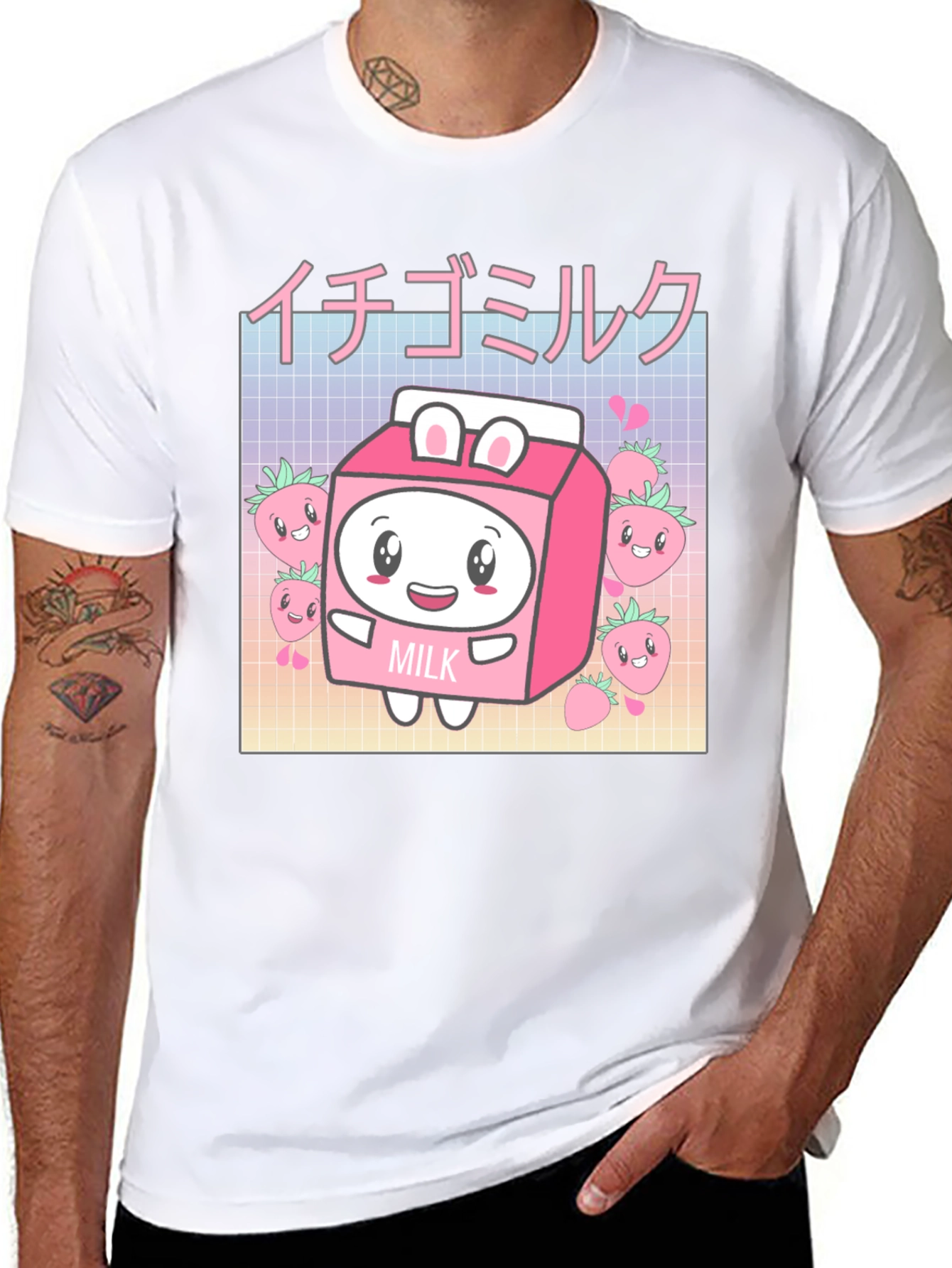 Strawberry Milk T-Shirt Kawaii Anime Tee
