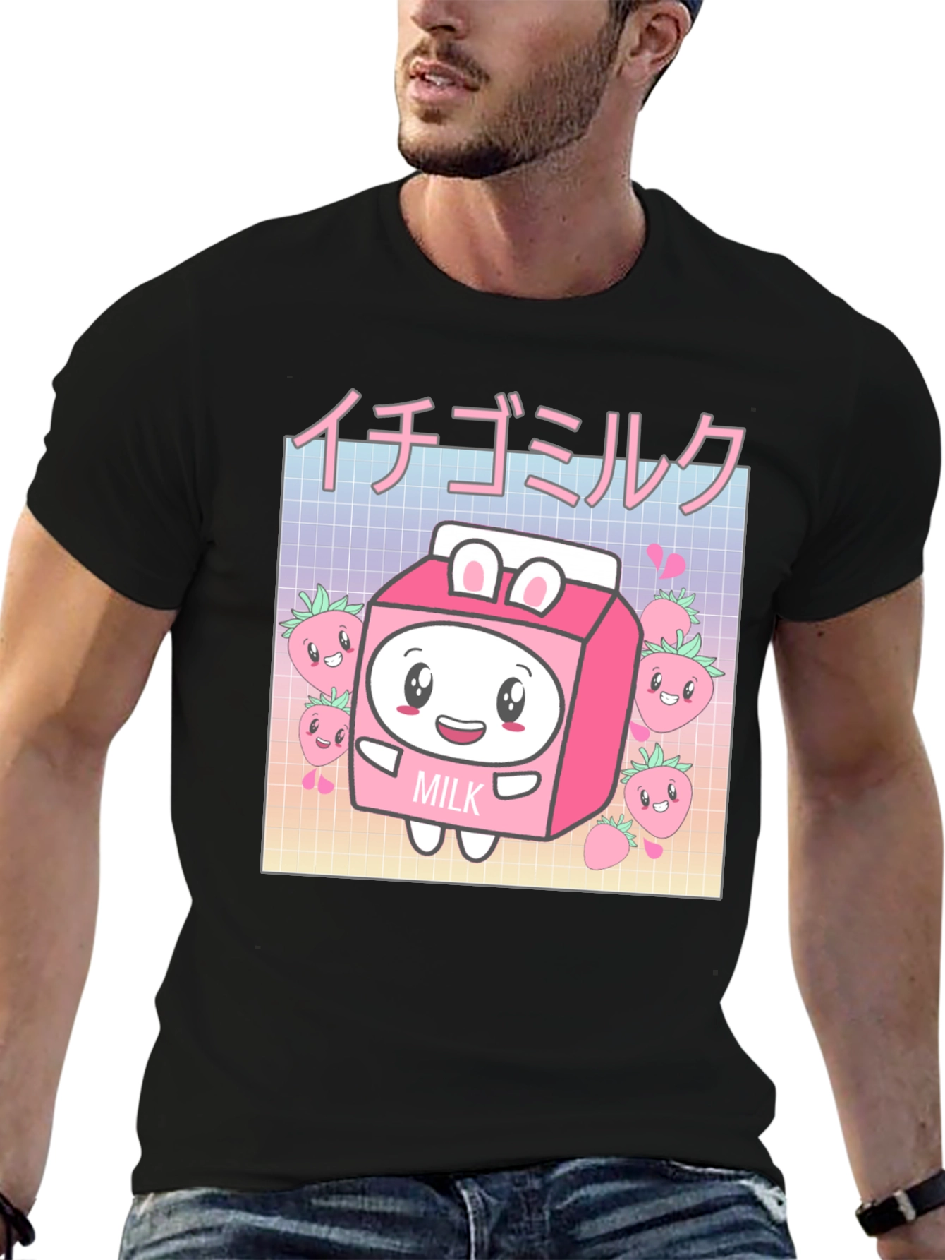 Strawberry Milk T-Shirt Kawaii Anime Tee
