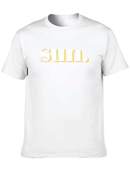 Black T-Shirt with Sun Graphic