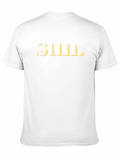 Black T-Shirt with Sun Graphic
