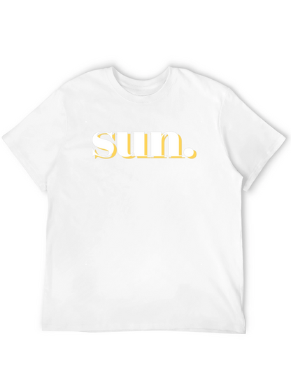 Black T-Shirt with Sun Graphic