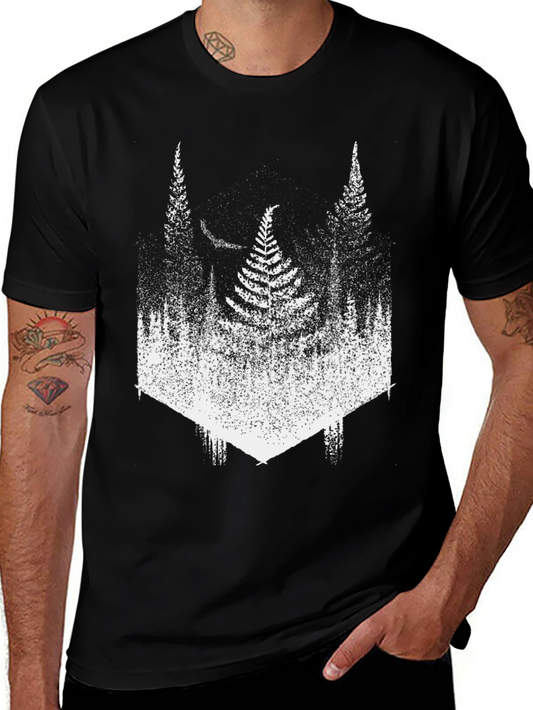 Nature Inspired Forest T-Shirt - Black