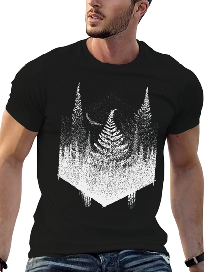Nature Inspired Forest T-Shirt - Black