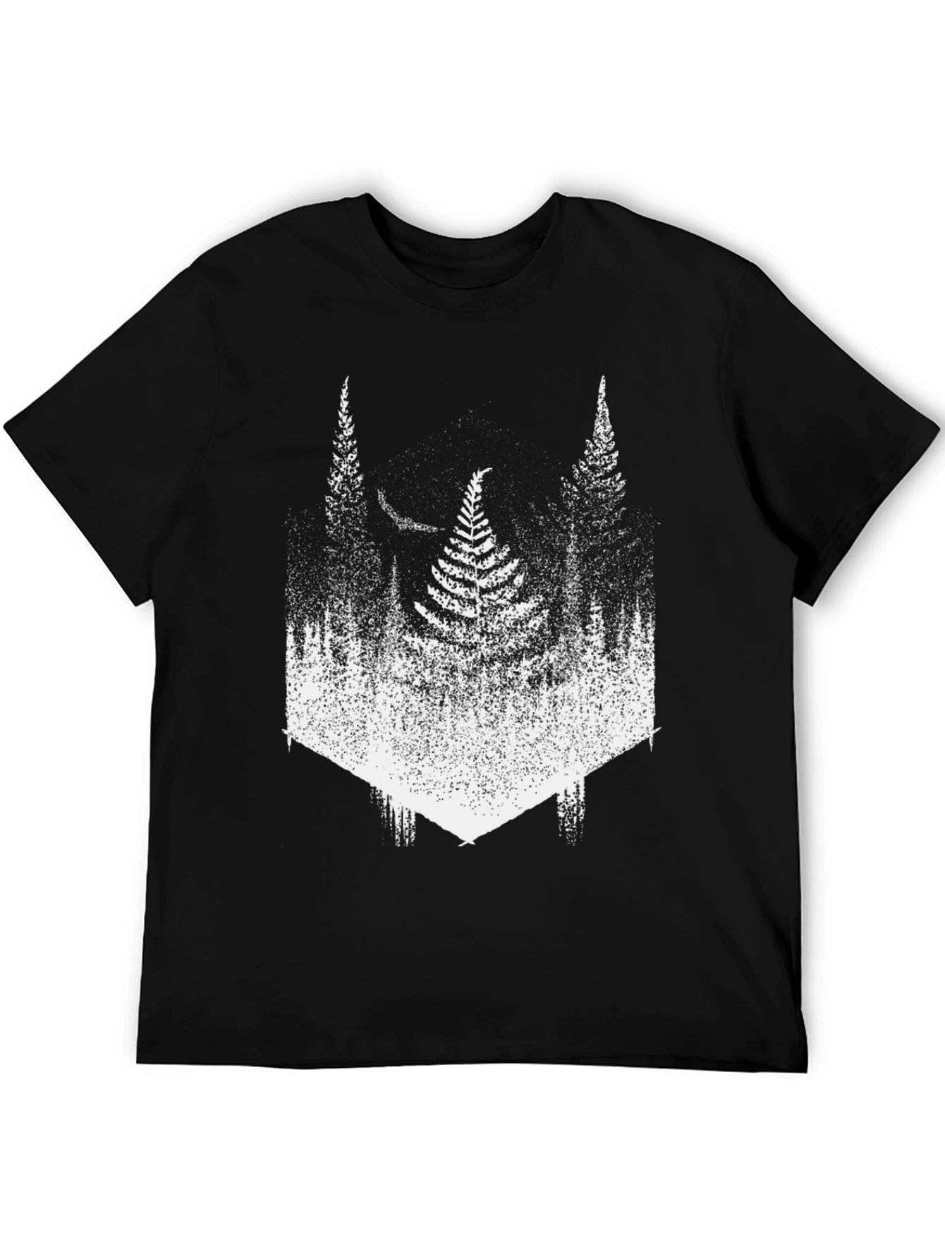 Nature Inspired Forest T-Shirt - Black