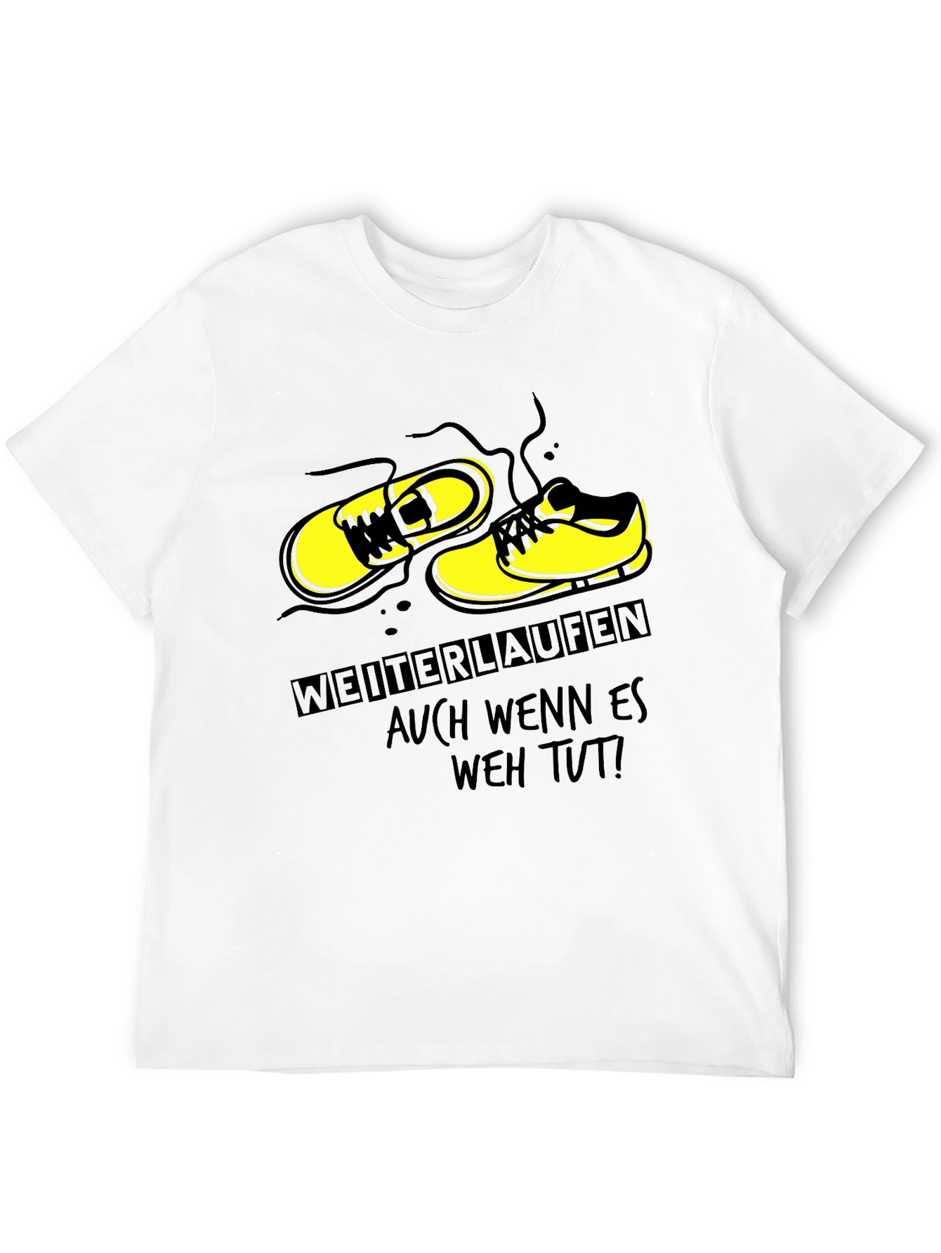 Running Shoes Graphic Black T-Shirt