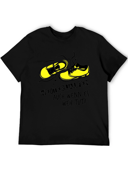 Running Shoes Graphic Black T-Shirt