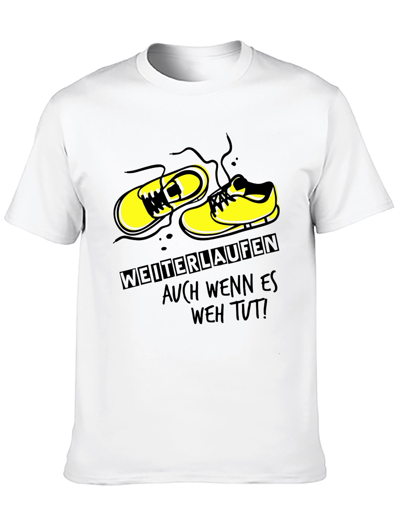 Running Shoes Graphic Black T-Shirt