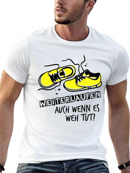 Running Shoes Graphic Black T-Shirt