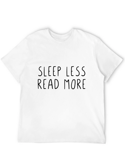 Sleep Less Read More Graphic Tee - Black